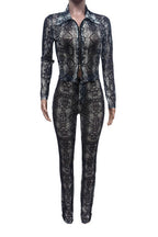 Slim Fit Printed Stretch Pants Set Lavish Daily