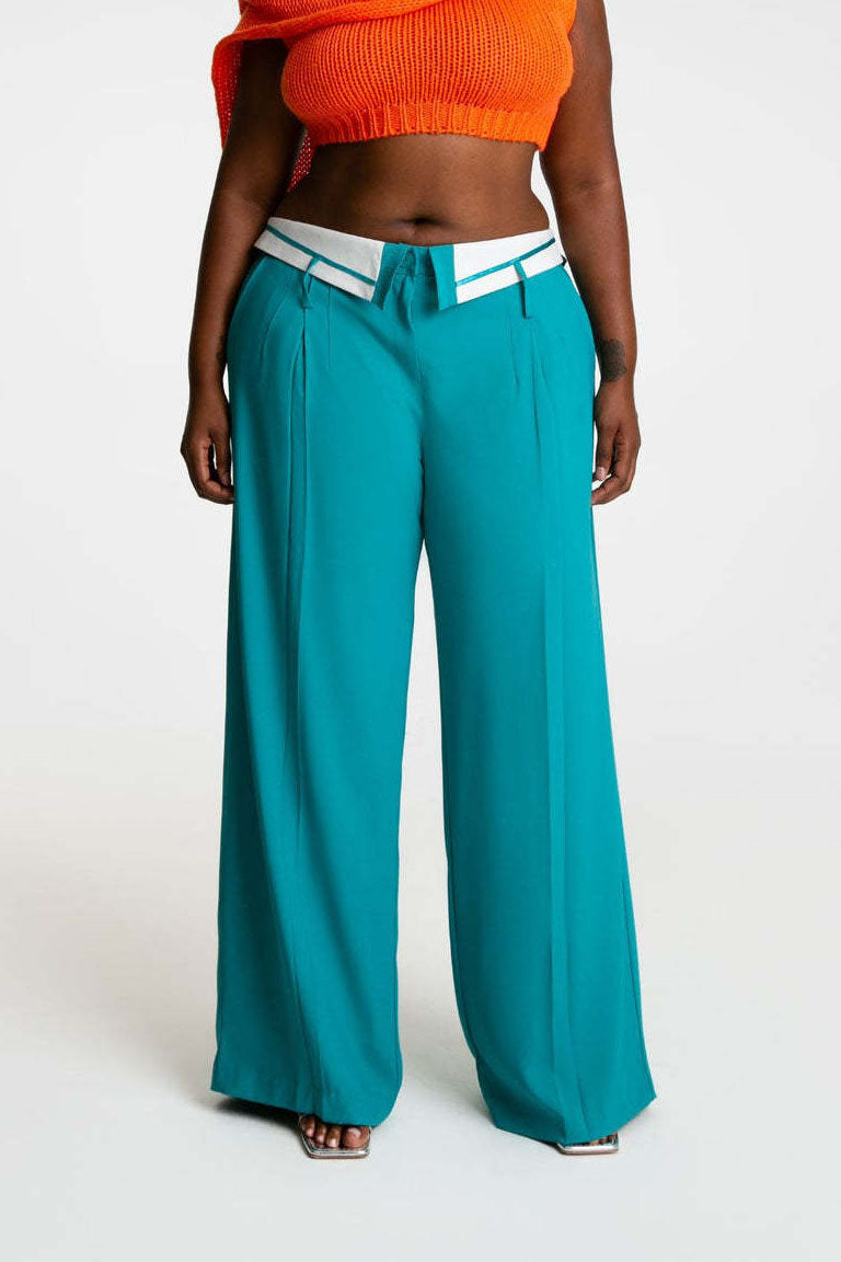 Wide Leg Slack Pants Lavish Daily