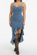 Denim Midi Dress LavishDaily