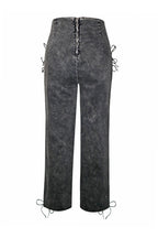 Lace Up High Waist Jeans Lavish Daily