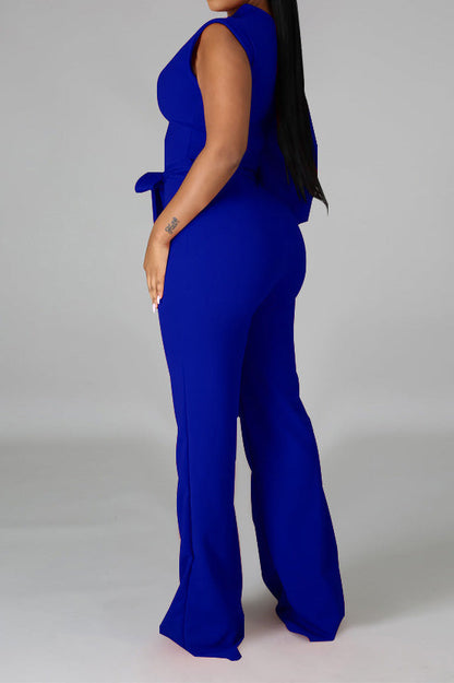 One-Shoulder Puff Sleeve Jumpsuit Lavish Daily