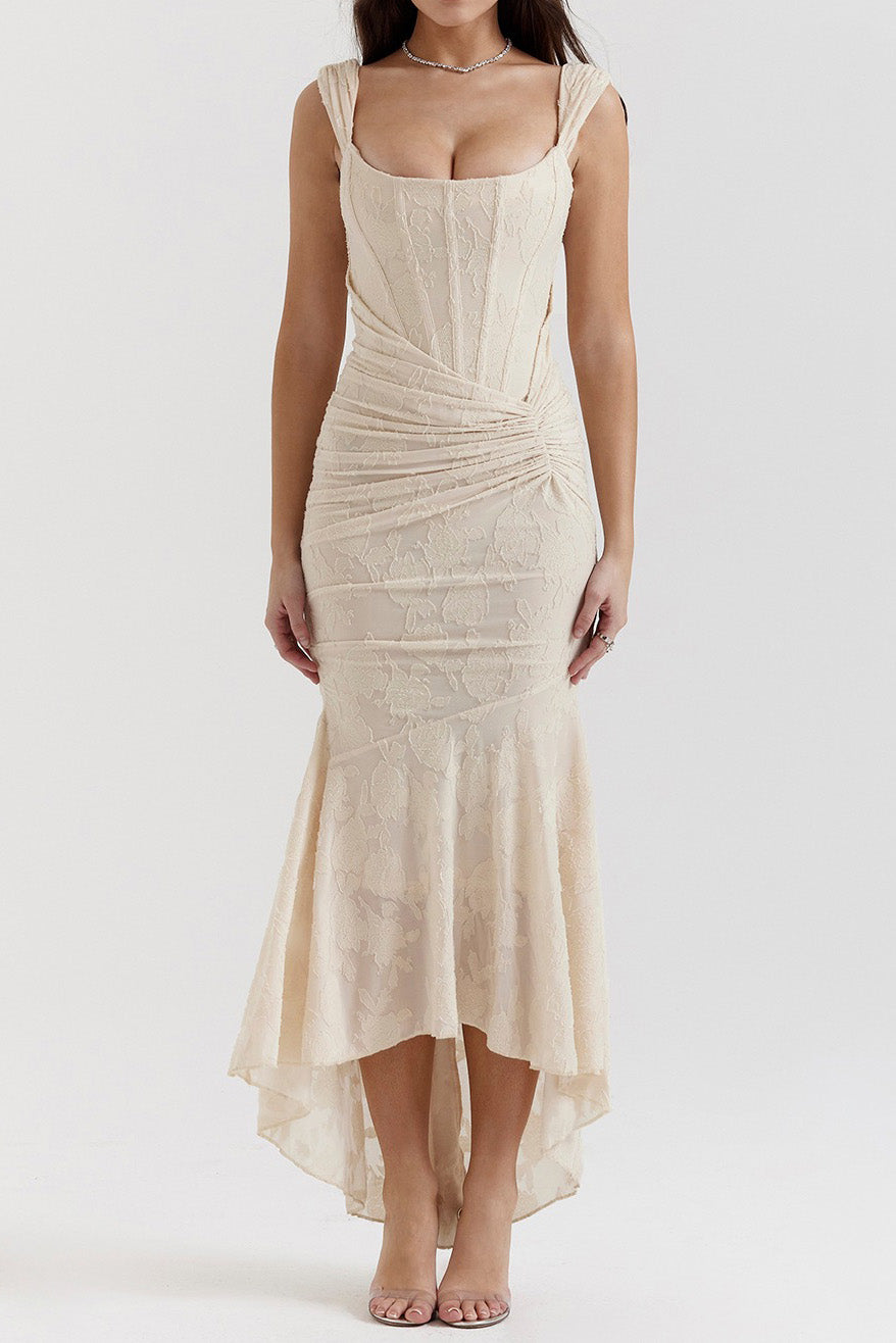 Boned Corset Mermaid Bodycon Maxi Dress Lavish Daily
