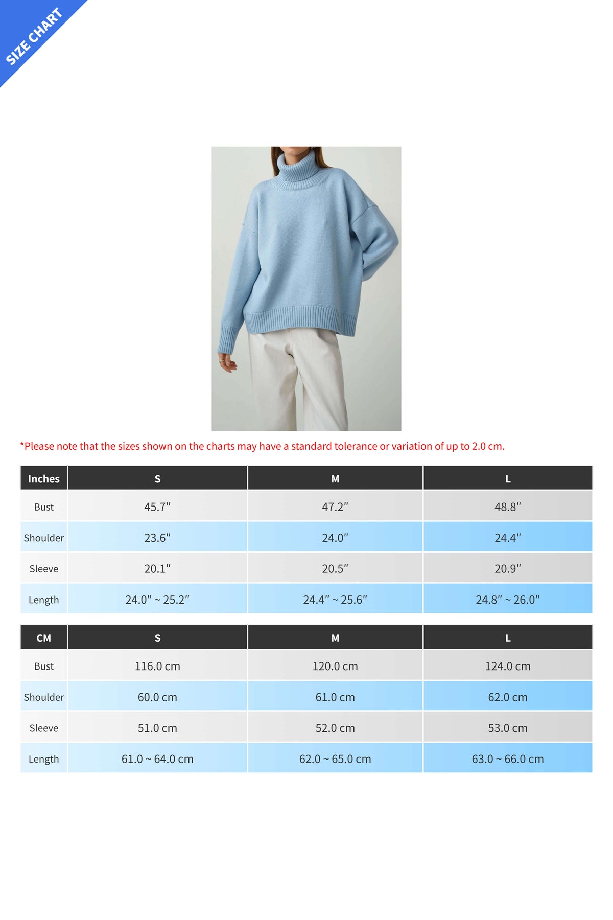 Turtleneck Long Sleeve Sweater Lavish Daily