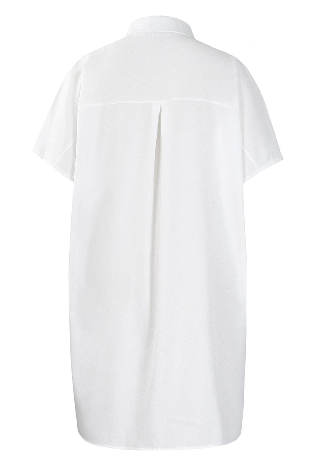 Loose Short-Sleeve Shirt Dress Lavish Daily