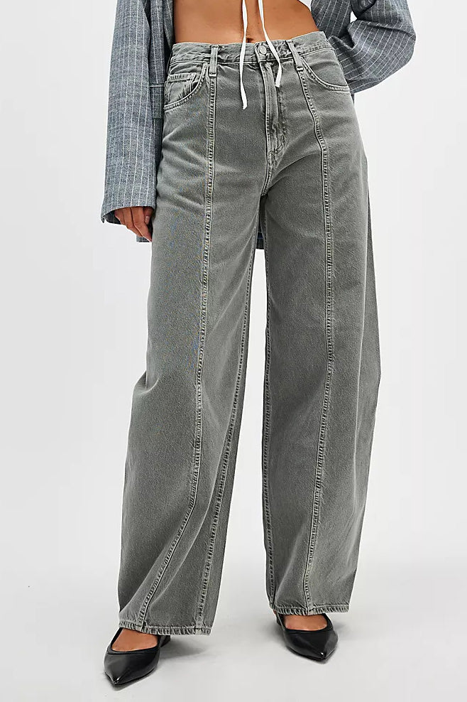 Washed Straight Leg Fashion Street Style Jeans Lavish Daily