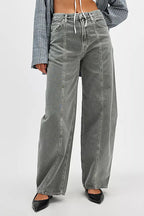 Washed Straight Leg Fashion Street Style Jeans Lavish Daily