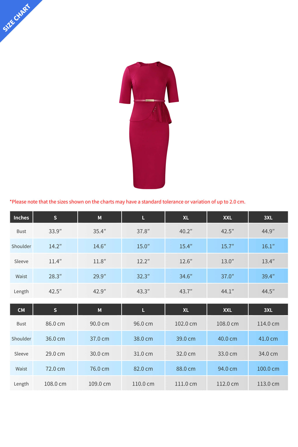 Solid Short Sleeves Knee Length Peplum Dress Lavish Daily