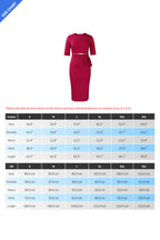 Solid Short Sleeves Knee Length Peplum Dress Lavish Daily