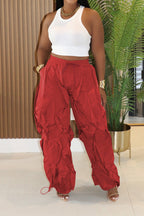 Pleated Wide Leg Casual Pants Lavish Daily