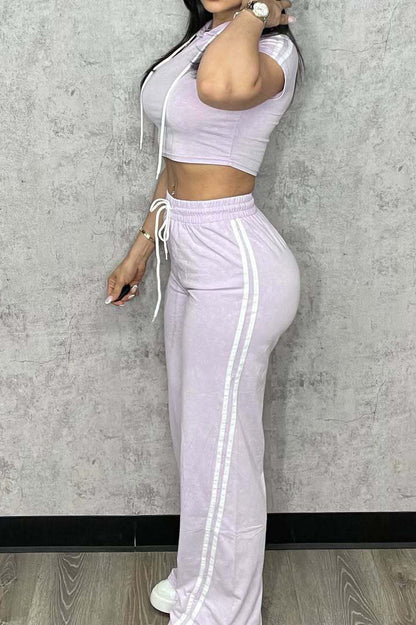 Washed Hoodie and Pants Casual Comfy Set Lavish Daily
