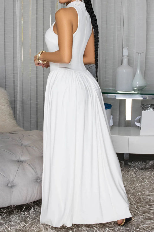 Drop Waist Slit Maxi Dress Lavish Daily