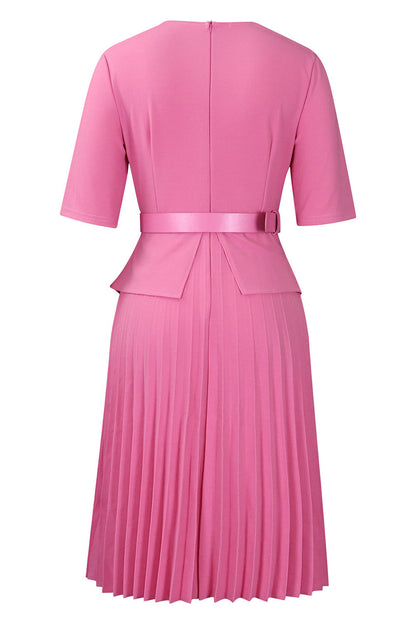 Elegant V-Neck Pleated Dress Lavish Daily