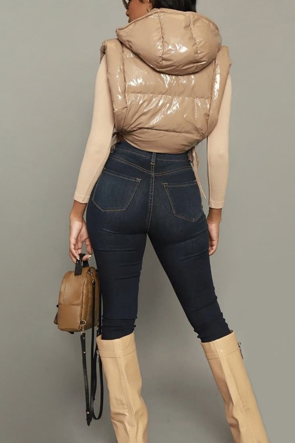 Sleeveless Hooded Puffer Coat Vest Lavish Daily