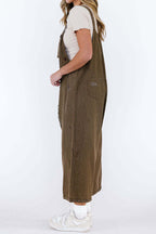 Loose Fit Distressed Denim Overalls Lavish Daily