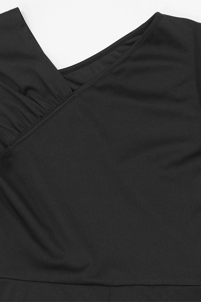 Bubble Sleeve Casual Split Hem Dress Lavish Daily