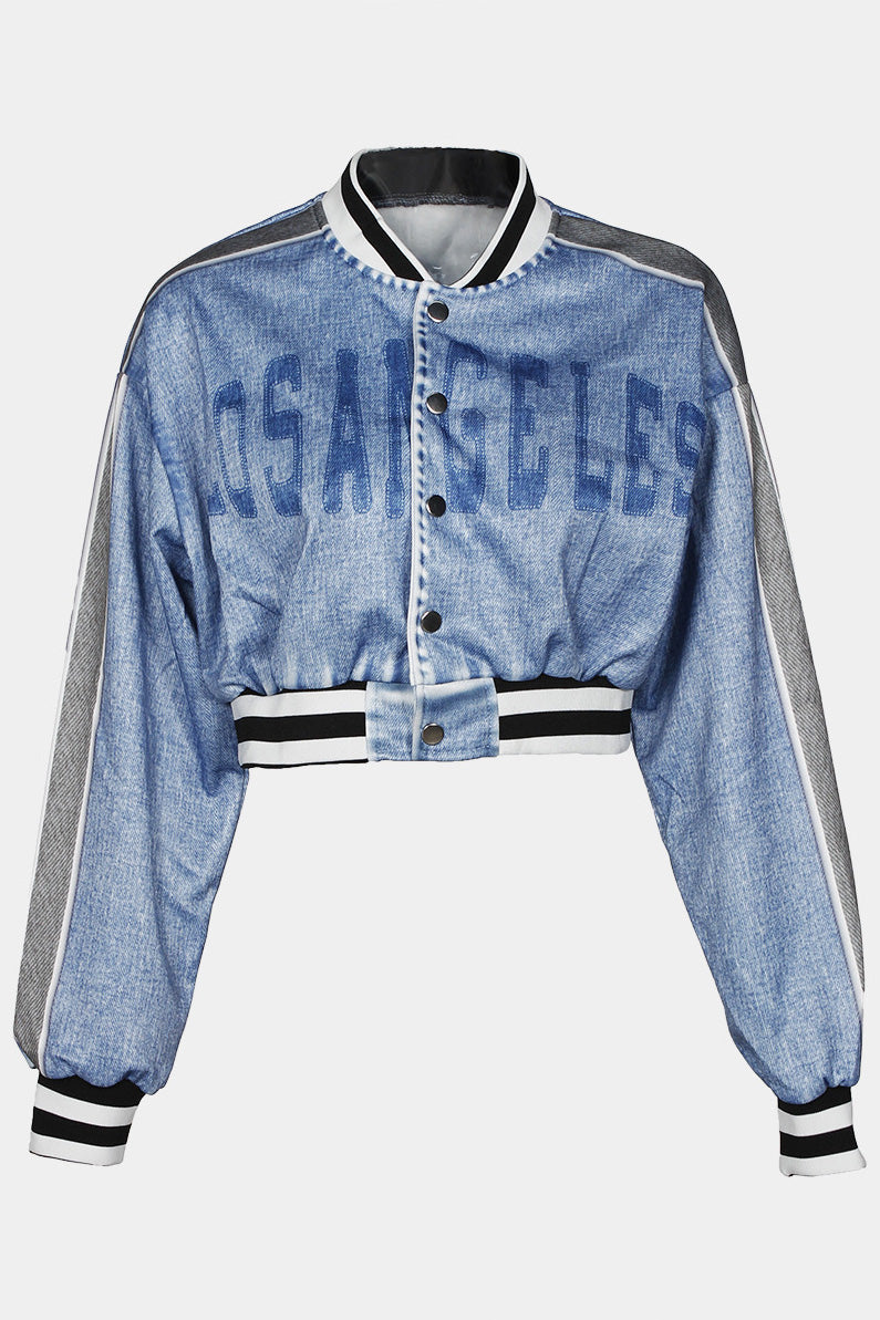 Printed Short Long Sleeve Casual Jacket Lavish Daily