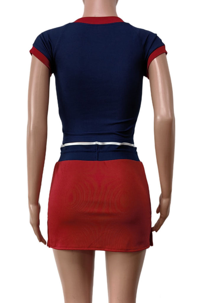 Color-Block Stretch Set Lavish Daily