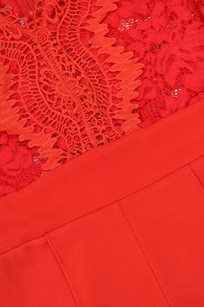 Crochet Lace See-Through Top Jumpsuit Lavish Daily