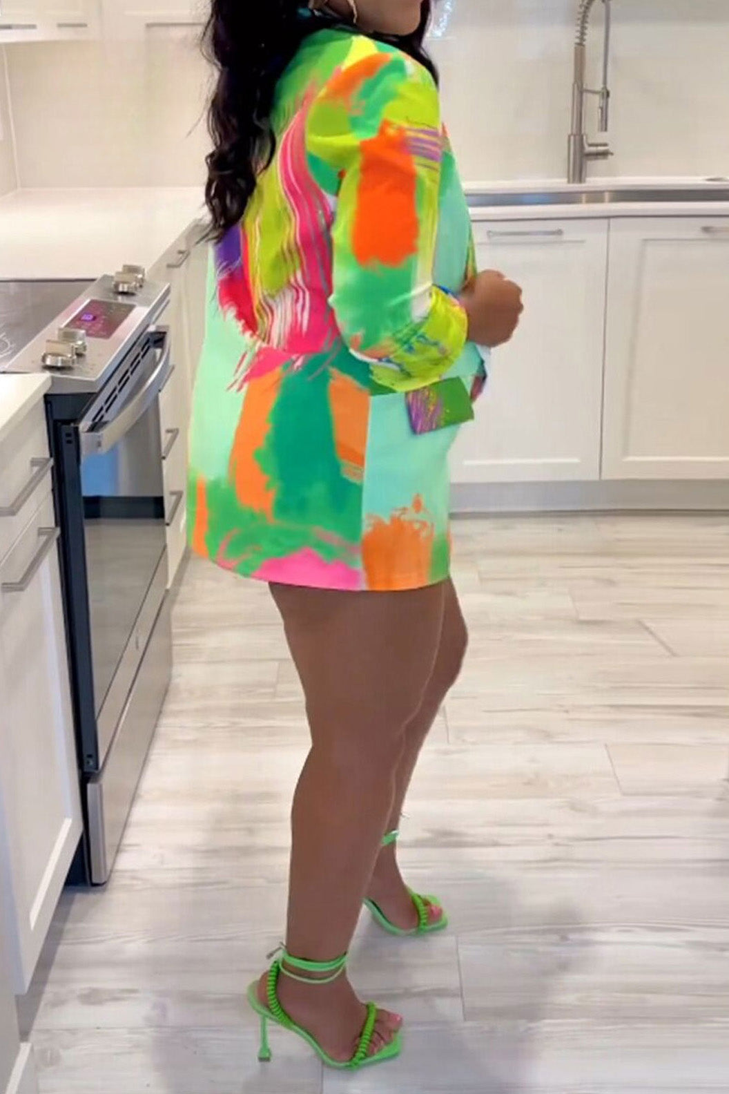 Fitted Long Sleeve Blazer Coat Lavish Daily