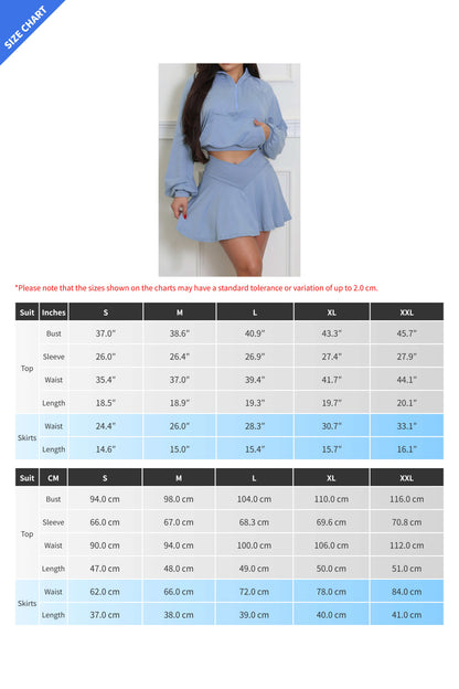 Stylish Two-Piece Skirt & Pants with Hoodie Top Lavish Daily