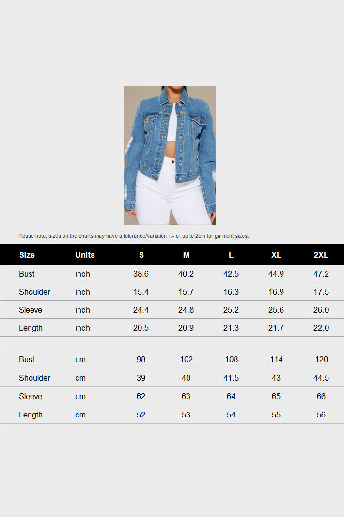 Ripped Denim Trucker Jacket Lavish Daily