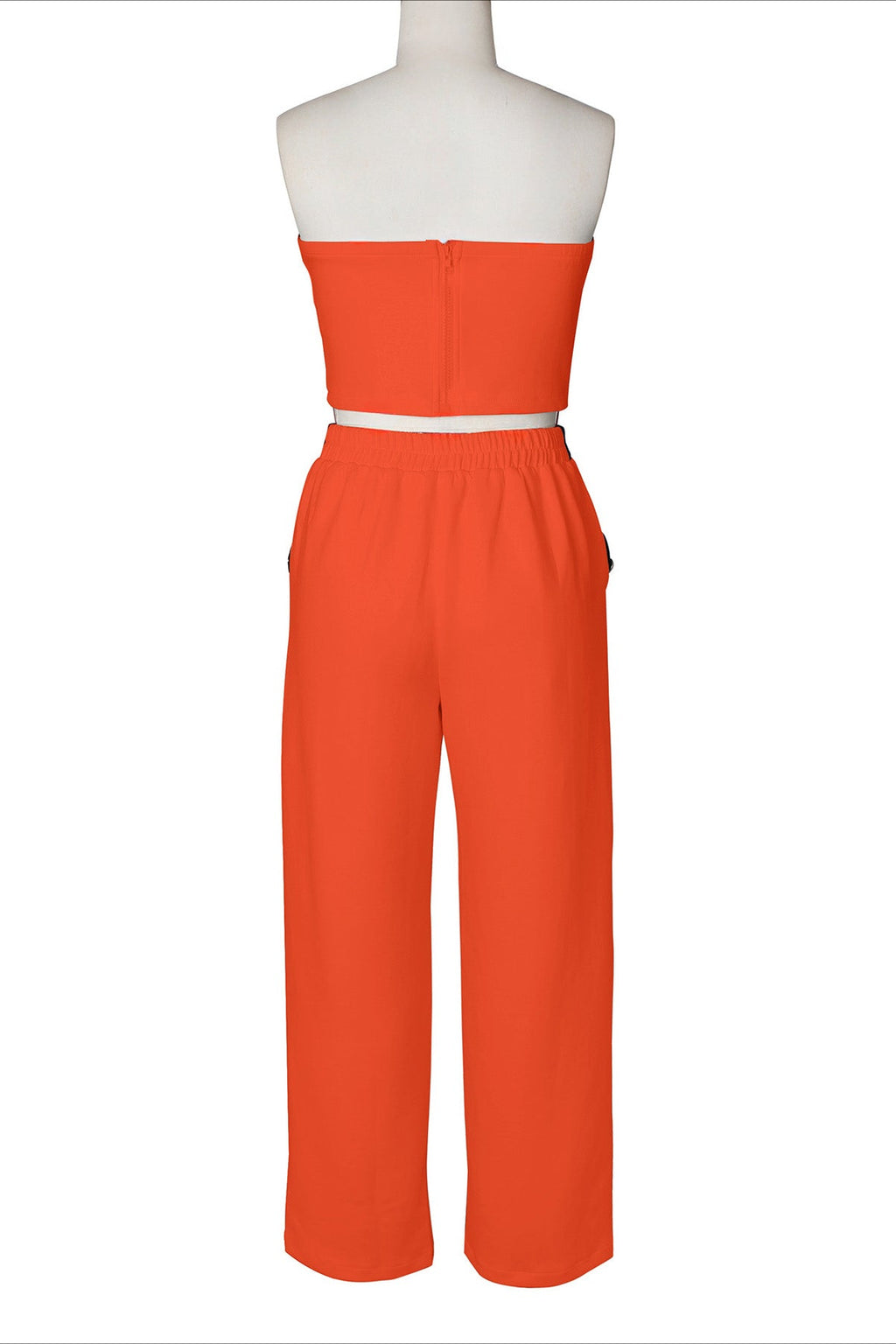 Wide-Leg Pant Suit with Wrap Detail Top Lavish Daily