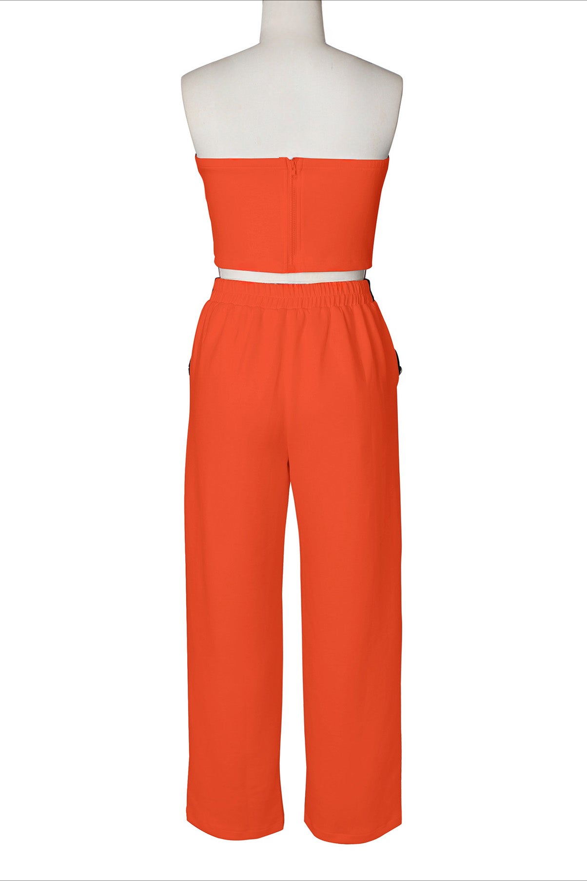 Wide-Leg Pant Suit with Wrap Detail Top Lavish Daily