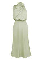 Satin Mock-Neck Slip Dress Lavish Daily