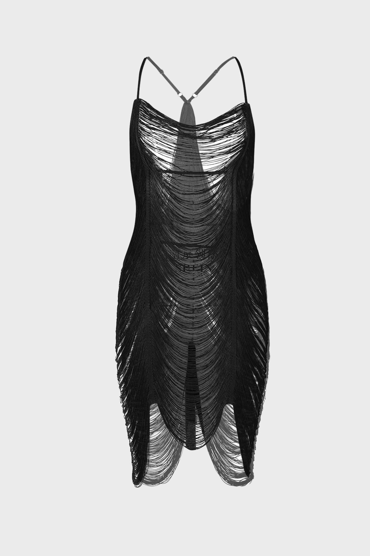 Fringe Detail Midi Dress Lavish Daily