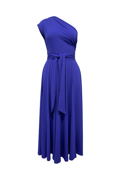 Elegant One-Shoulder A-Line Midi Dress Lavish Daily