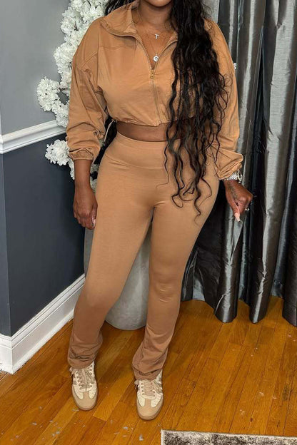 Casual High Waist Pants & Cardigan Set Lavish Daily