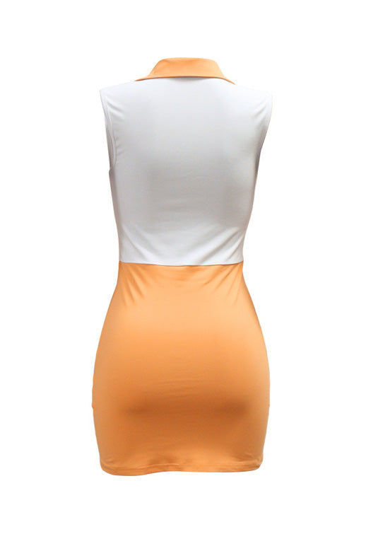 Sleeveless Colorblock Sporty Mini Dress Lavish Daily