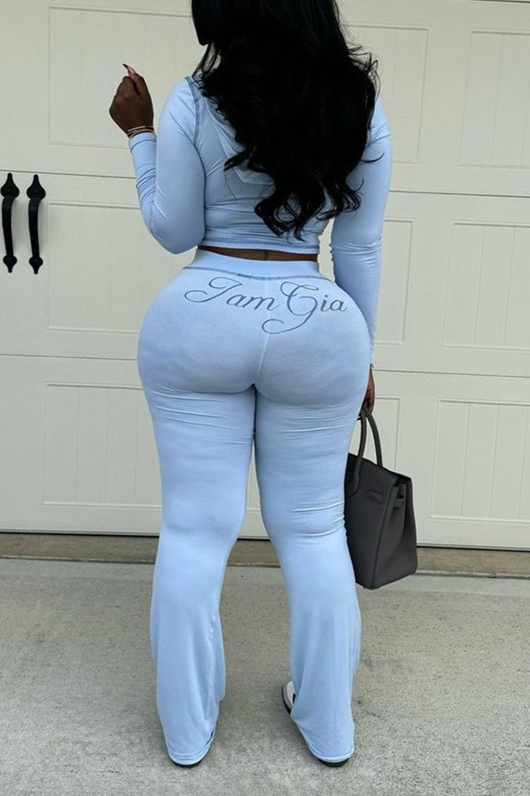 Solid Color 2-Piece Long Sleeve Set Lavish Daily