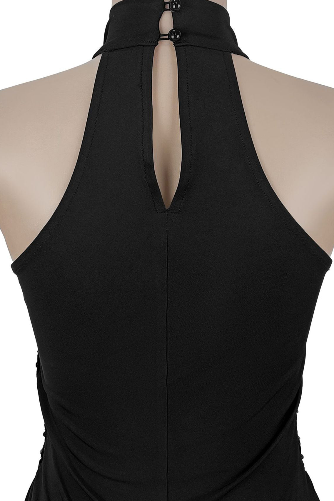 Sequin Ruffle Halter Maxi Dress LavishDaily