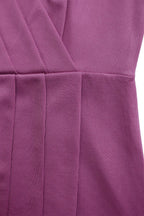 V-neck Short Sleeve High Waist Slim Dress Lavish Daily