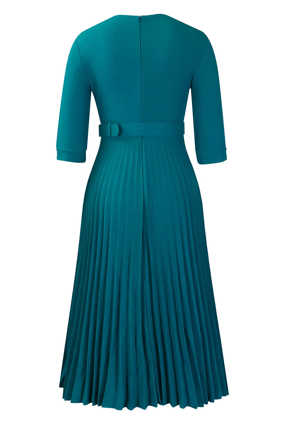 Pleated A-Line Blazer Midi Dress with Belt Lavish Daily