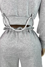 Drawstring Hoodie & Wide Leg Pants Set LavishDaily