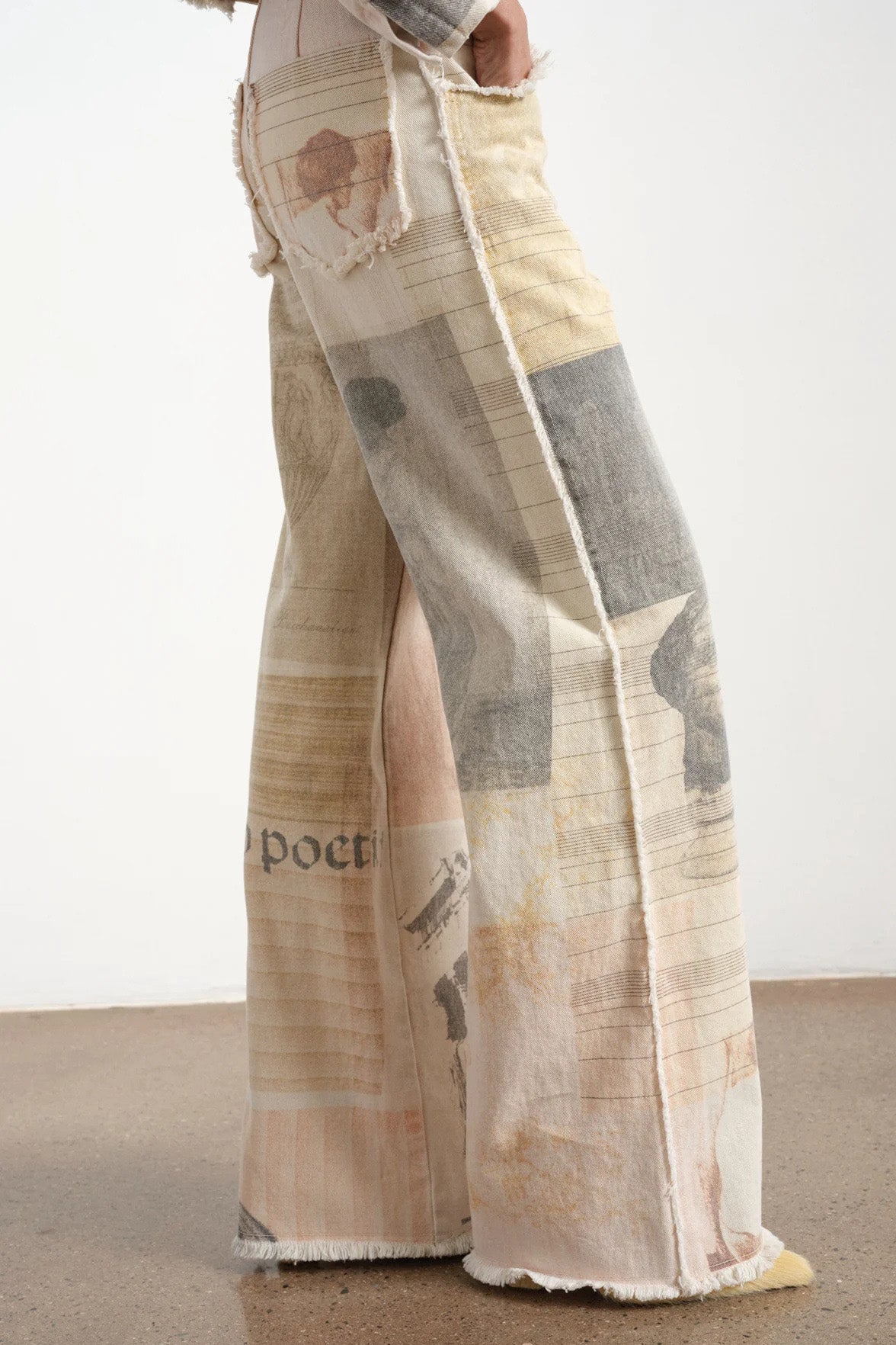 Vintage Print Wide Leg Straight Jeans Lavish Daily