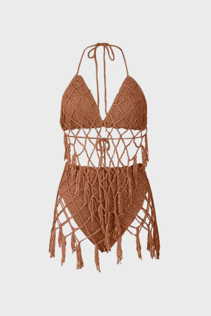 Crochet Beach Sexy Tassel Dress Lavish Daily