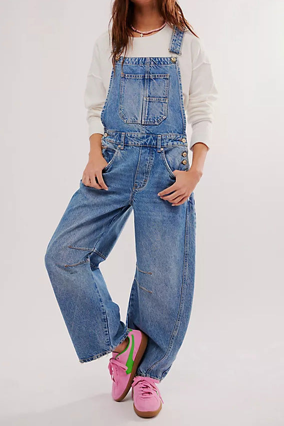 Vintage Washed Loose Fit Overalls Jumpsuit Lavish Daily