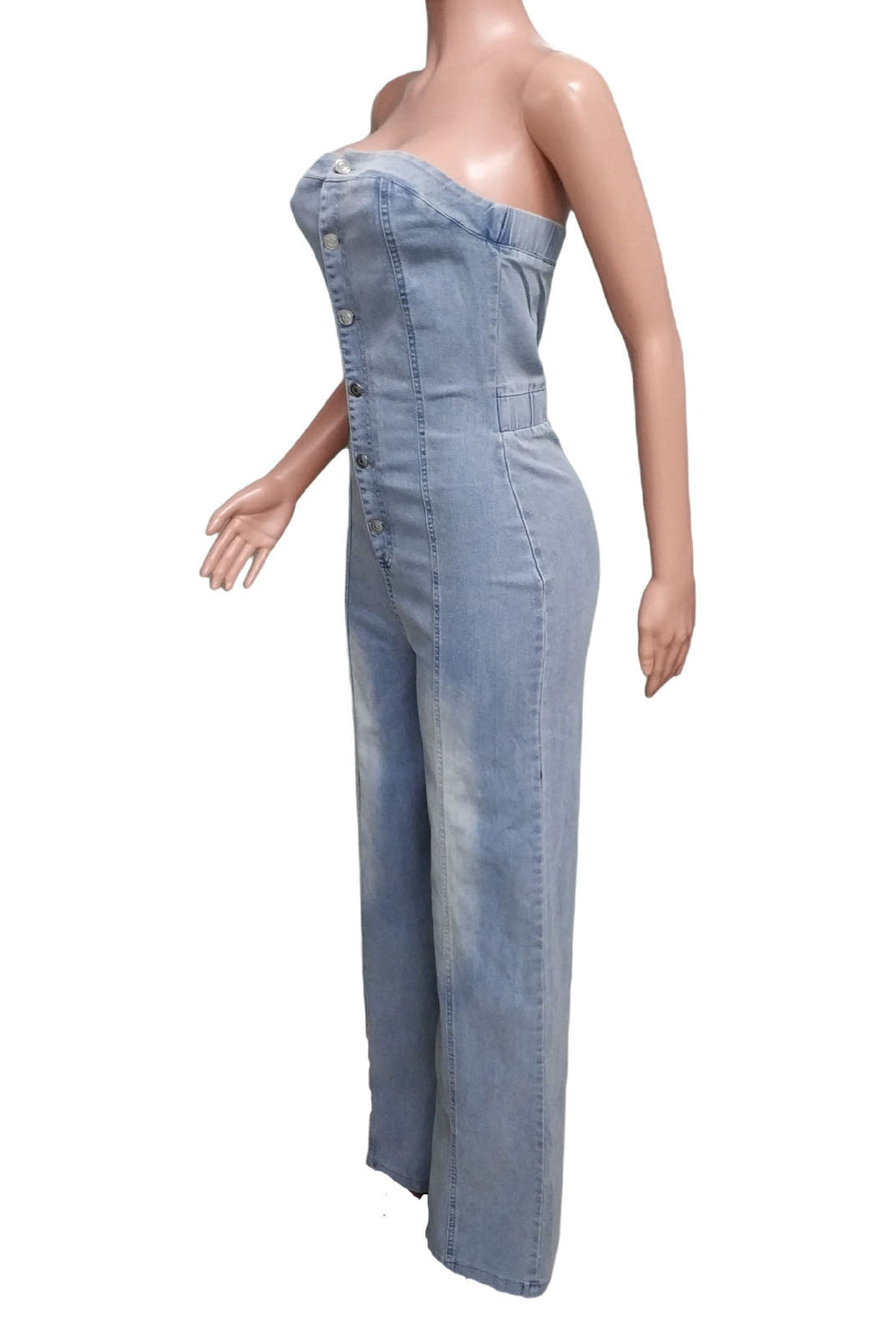 Wide Leg Denim Jumpsuit Lavish Daily