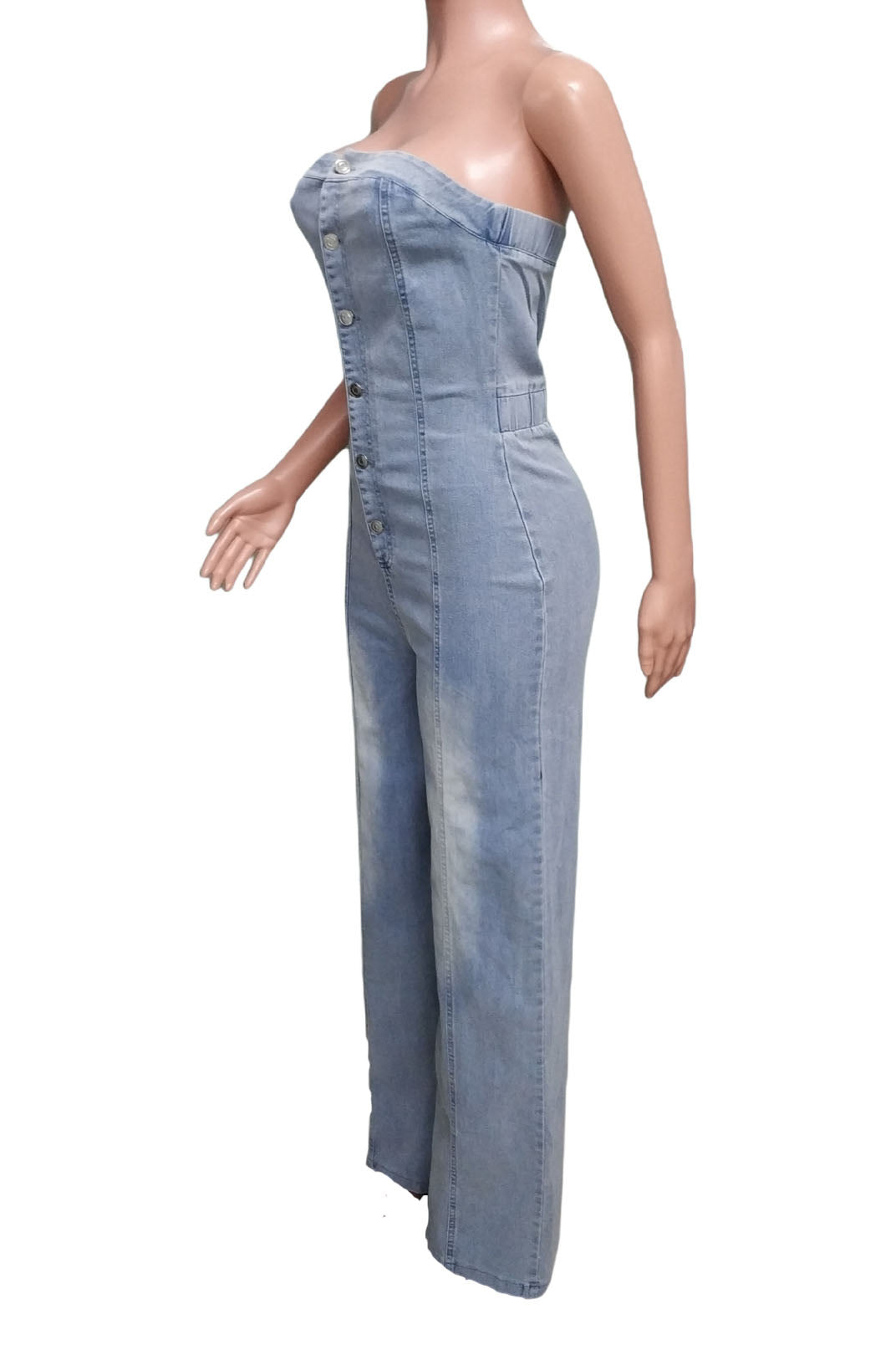 Wide Leg Denim Jumpsuit Lavish Daily