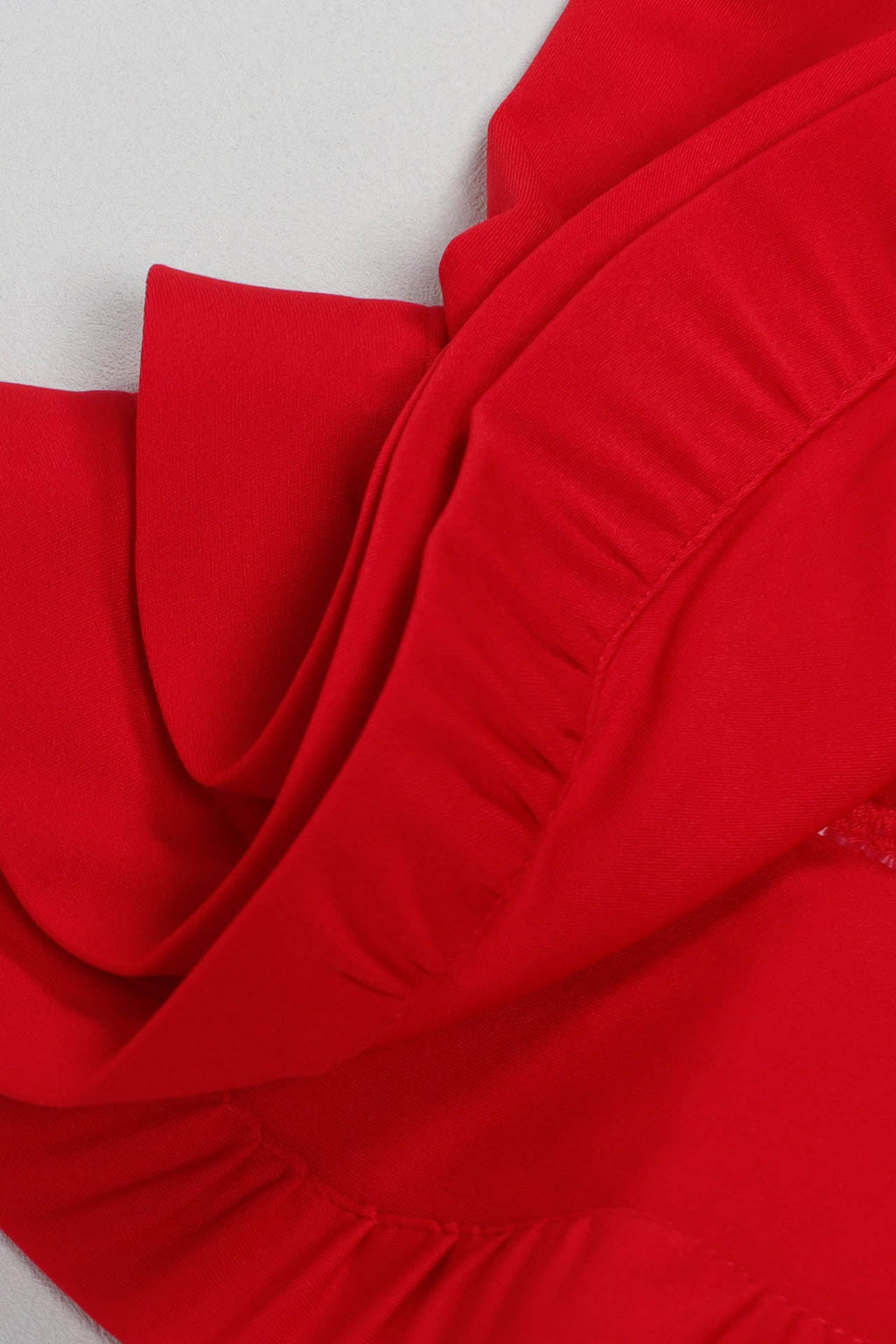 Elegant Ruffle Hem V Neck Wrapped Skirt Dress Lavish Daily