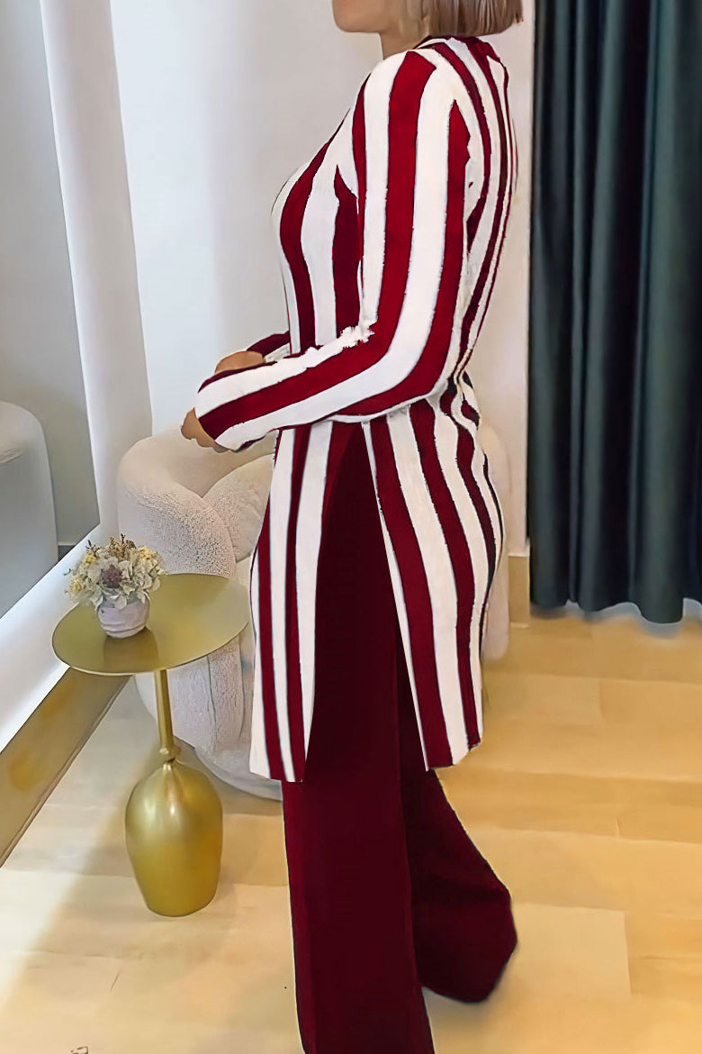 Striped T Shirts & Pants Set Lavish Daily