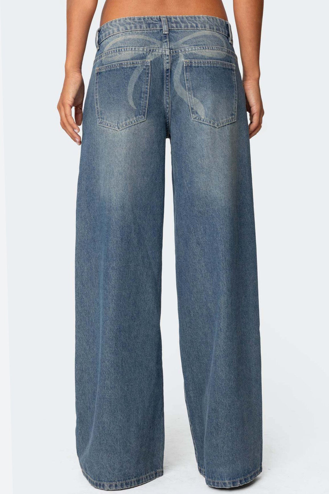 Vintage Washed Low Rise Jeans Lavish Daily