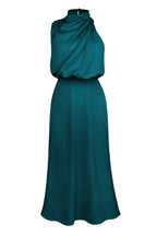 Satin Mock-Neck Slip Dress Lavish Daily