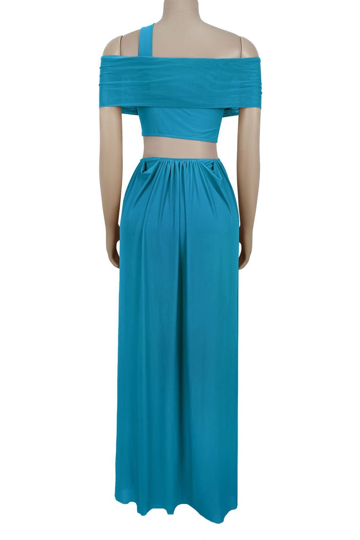 Off-Shoulder Cutout Maxi Dress Lavish Daily