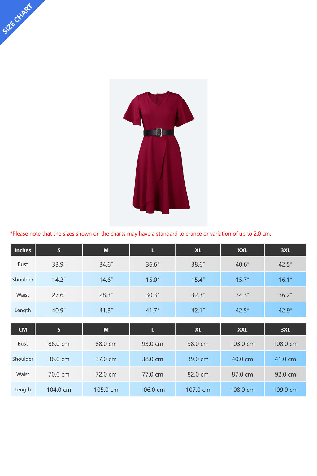 Bell Sleeve Solid Color Belt Dress Lavish Daily
