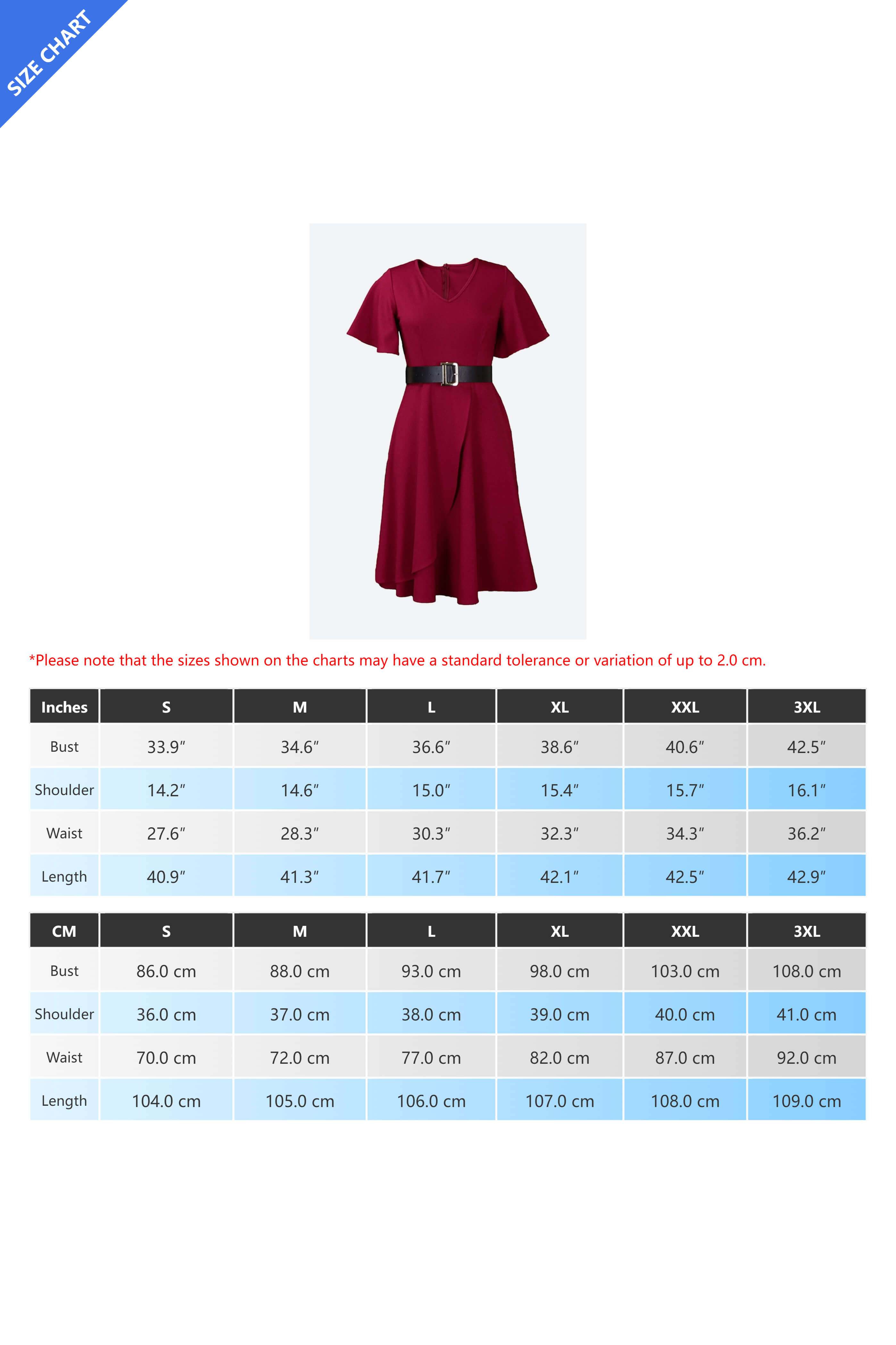 Bell Sleeve Solid Color Belt Dress Lavish Daily