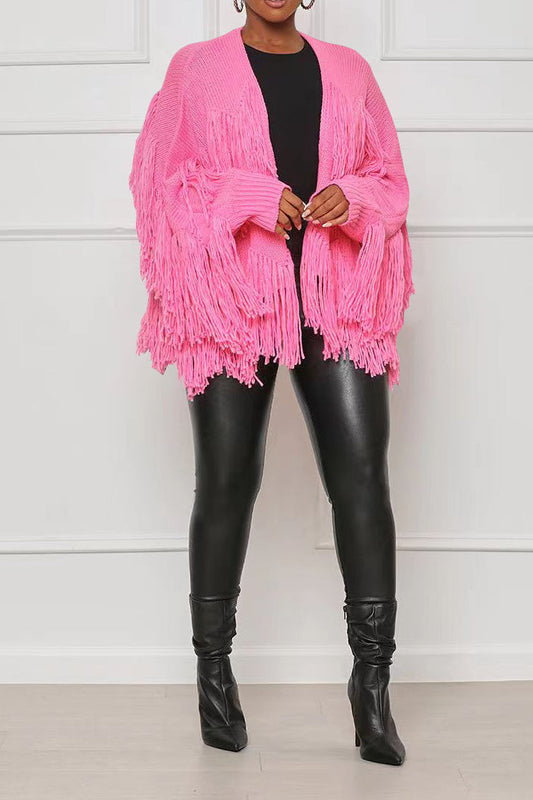 Short Fringe Sweater Lavish Daily